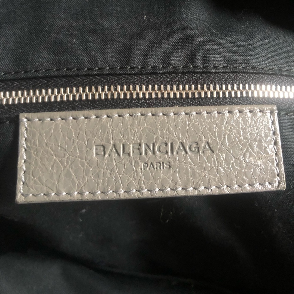 Balenciaga Grey Leather Motocross Duffle Bag - Picture 5 of 9